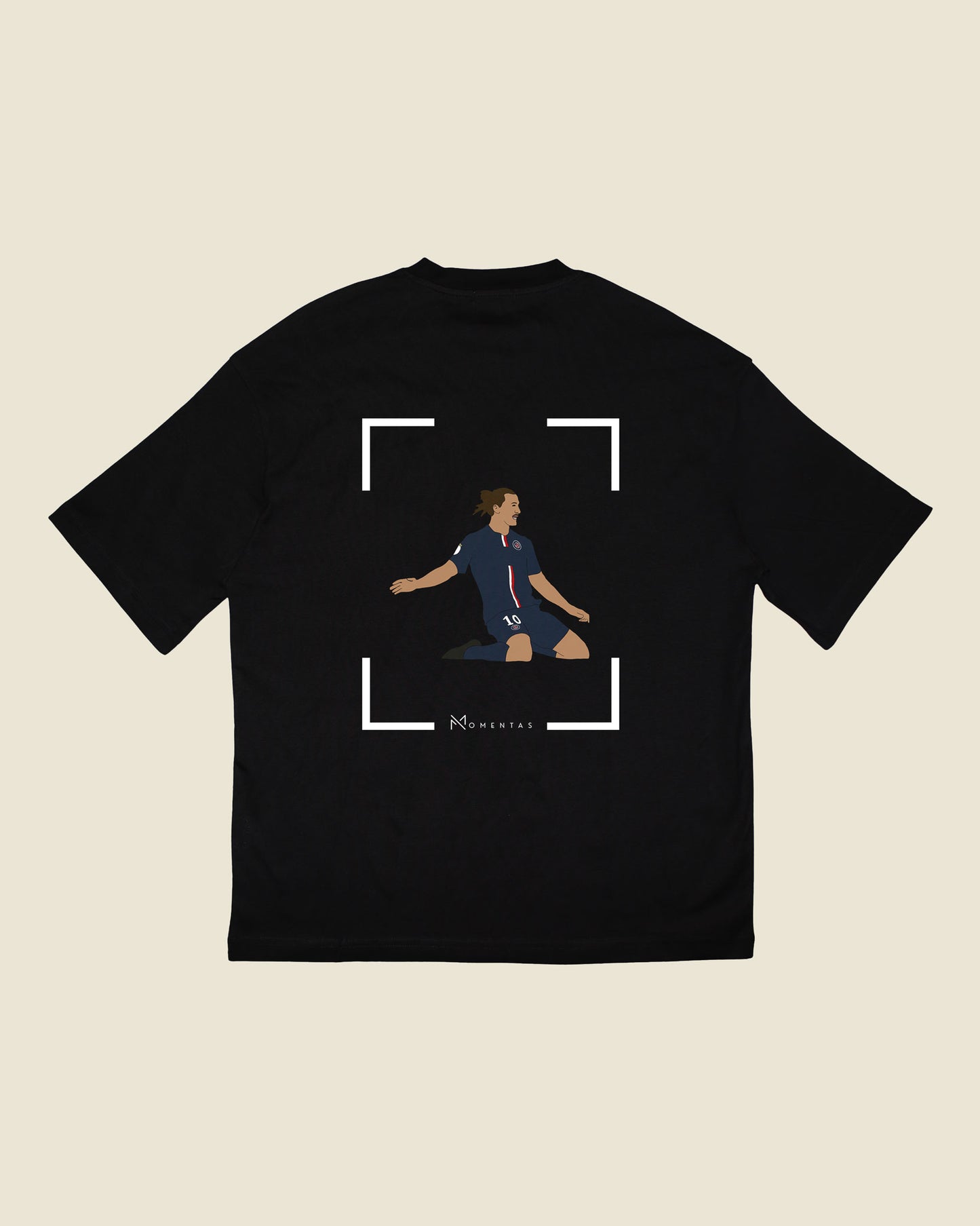 fodboldtrøje zlatan ibrahimovic psg, sort oversized t-shirt ryg