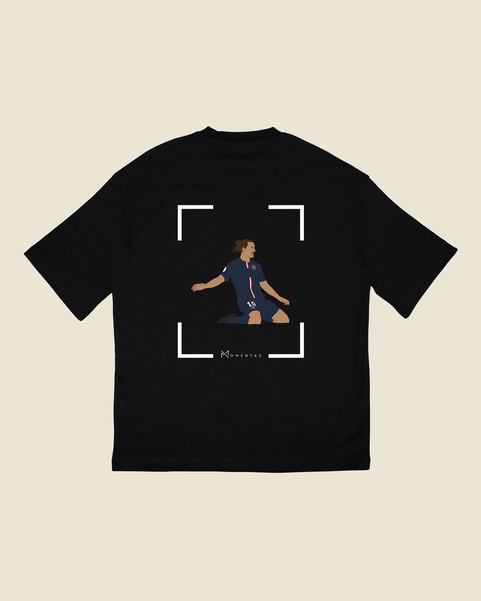 fodboldtrøje zlatan ibrahimovic psg, sort oversized t-shirt ryg