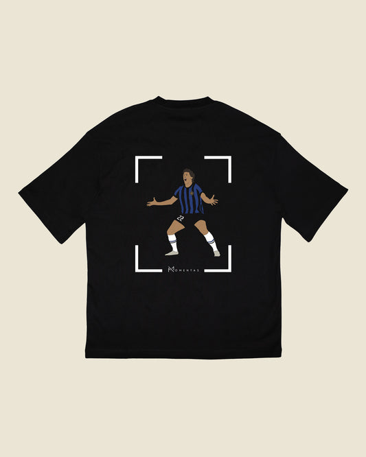 fodboldtrøje diego milito inter, sort oversized t-shirt ryg