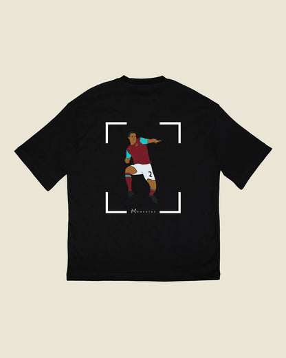 fodboldtrøje winston reid west ham, sort oversized t-shirt ryg