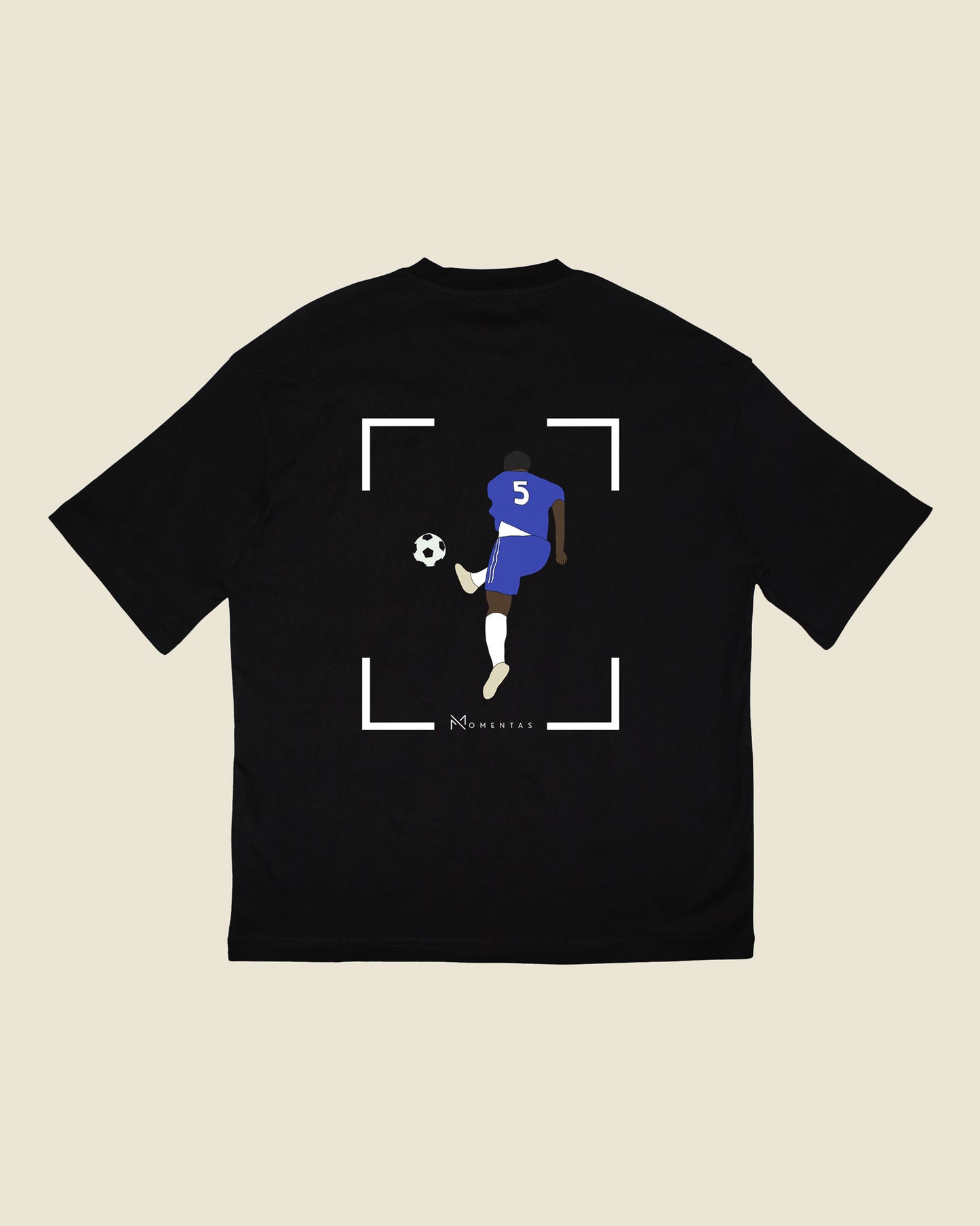 fodboldtrøje michael essien chelsea, sort oversized t-shirt ryg