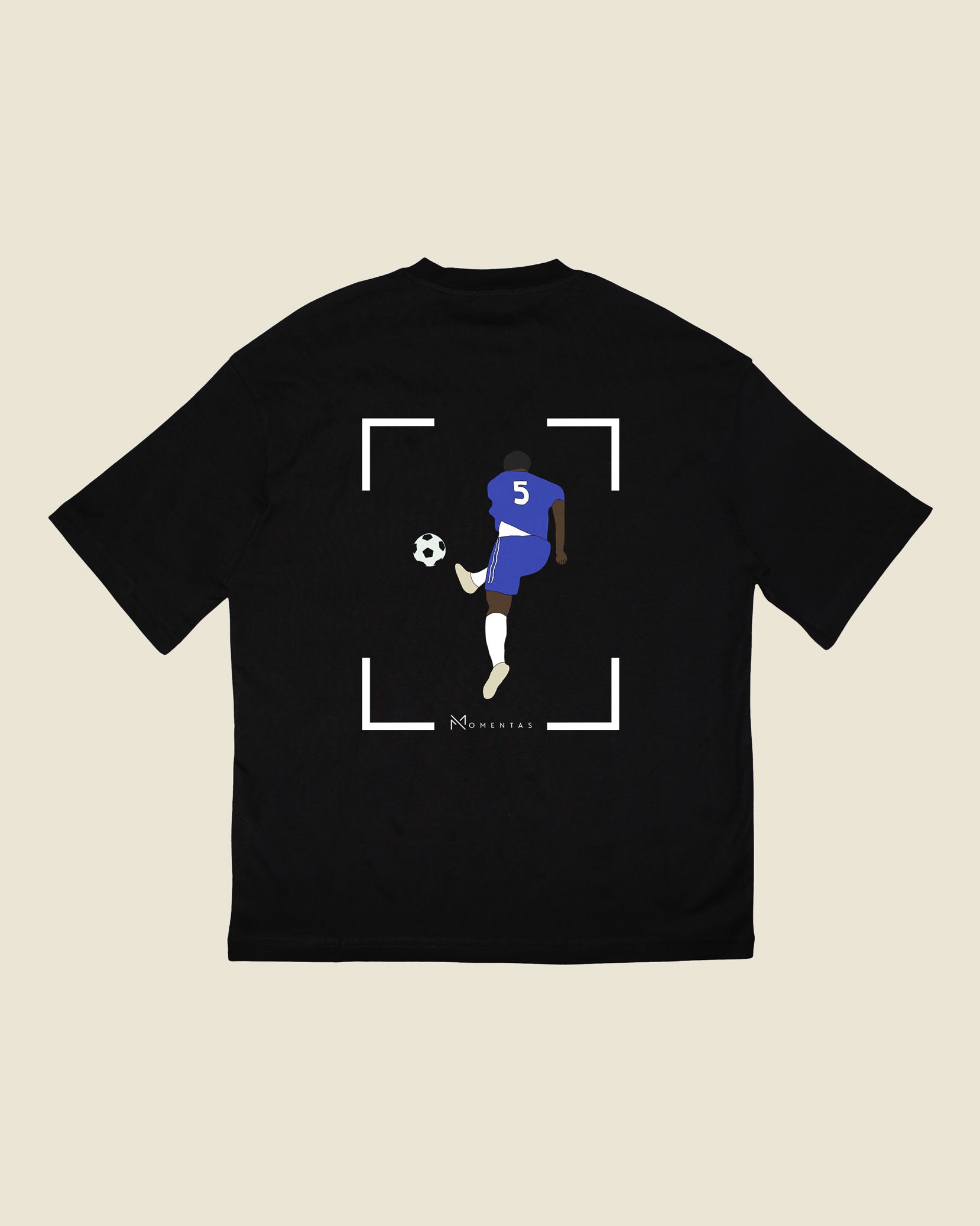 fodboldtrøje michael essien chelsea, sort oversized t-shirt ryg