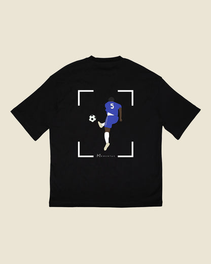 fodboldtrøje michael essien chelsea, sort oversized t-shirt ryg