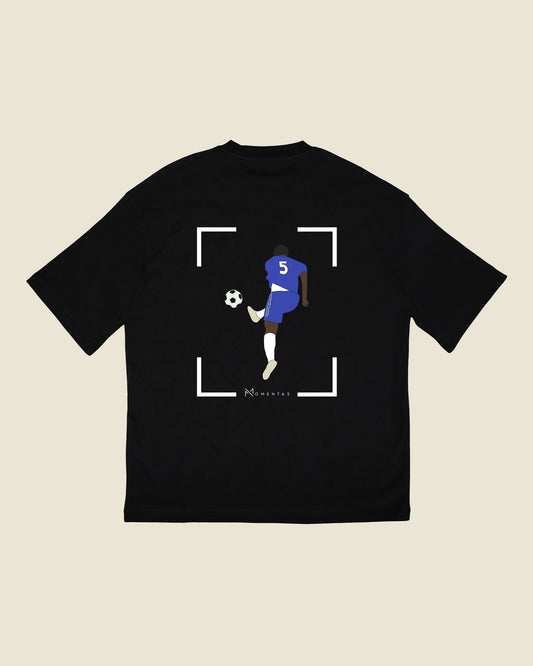 fodboldtrøje michael essien chelsea, sort oversized t-shirt ryg