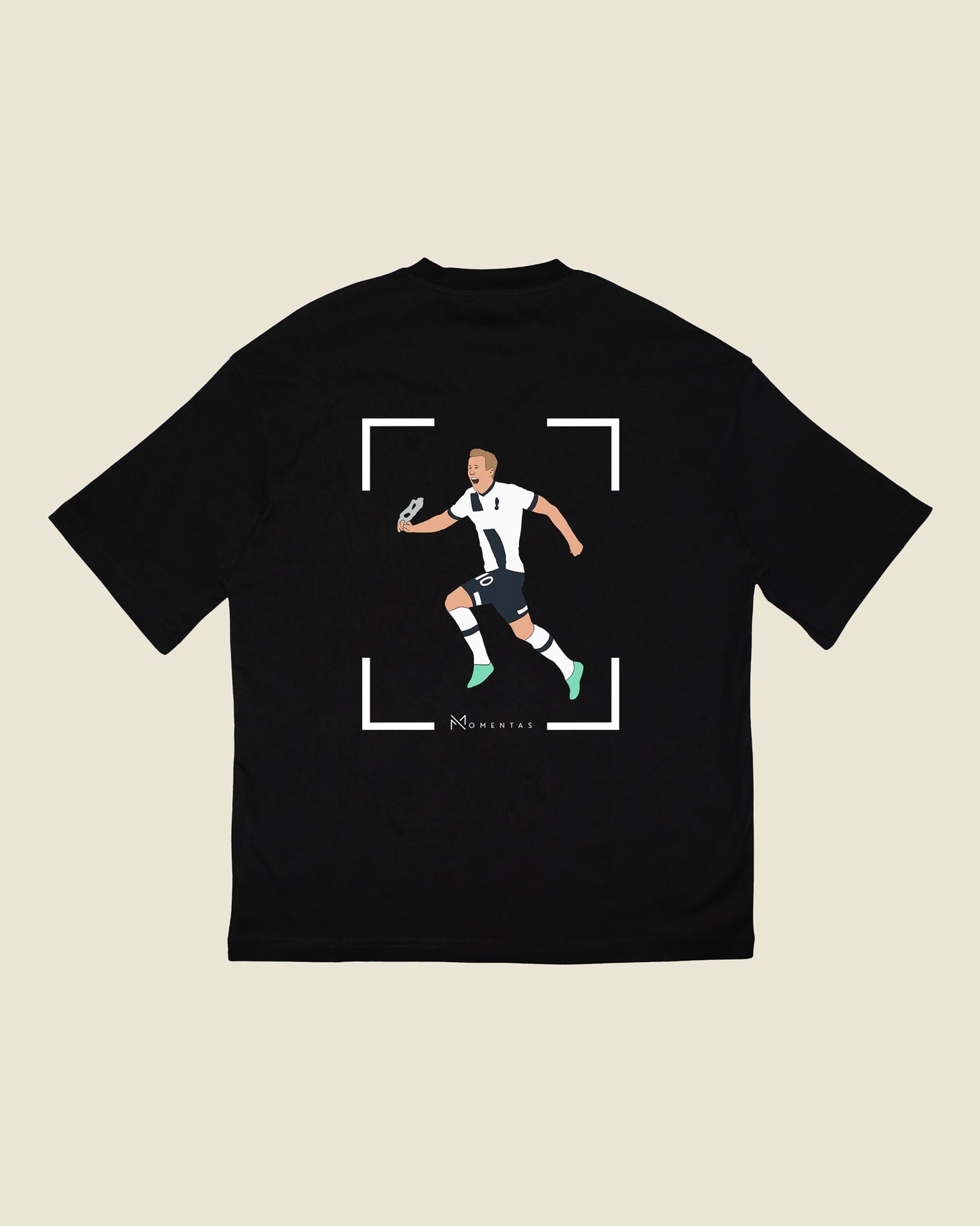 fodboldtrøje harry kane tottenham, sort oversized t-shirt ryg