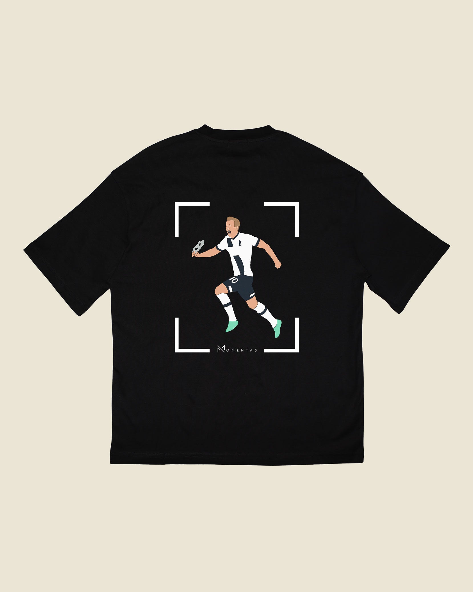 fodboldtrøje harry kane tottenham, sort oversized t-shirt ryg