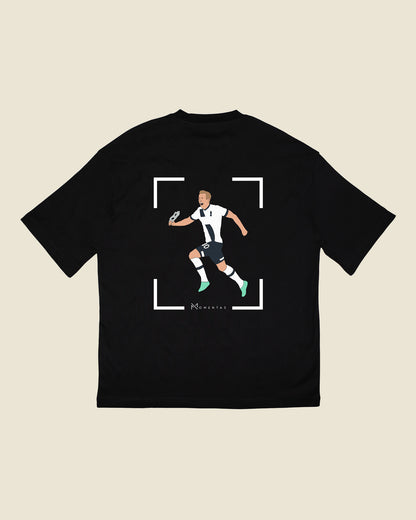 fodboldtrøje harry kane tottenham, sort oversized t-shirt ryg