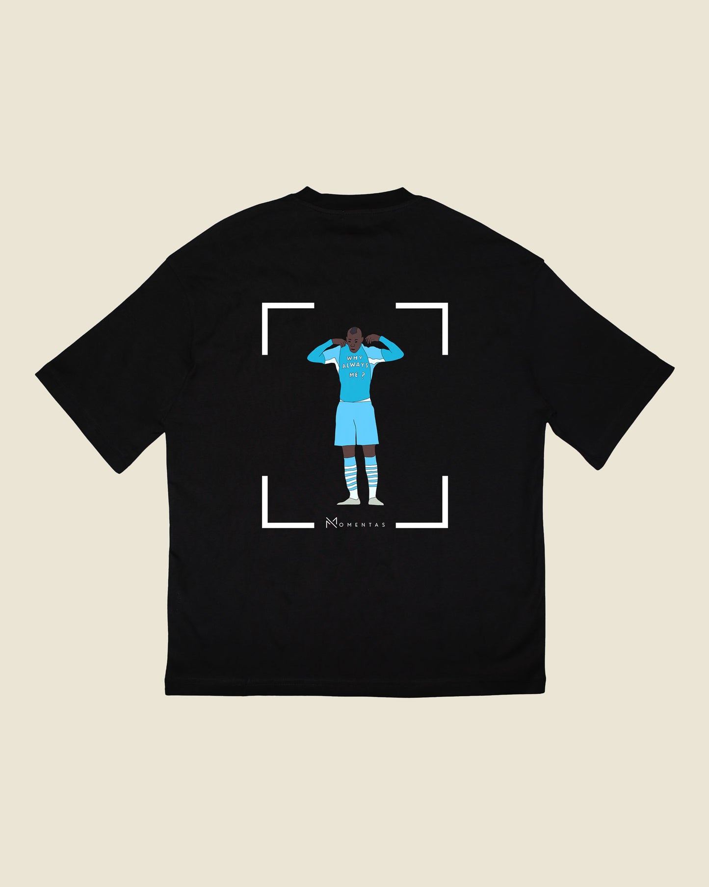 fodboldtrøje mario balotelli manchester city, sort oversized t-shirt ryg