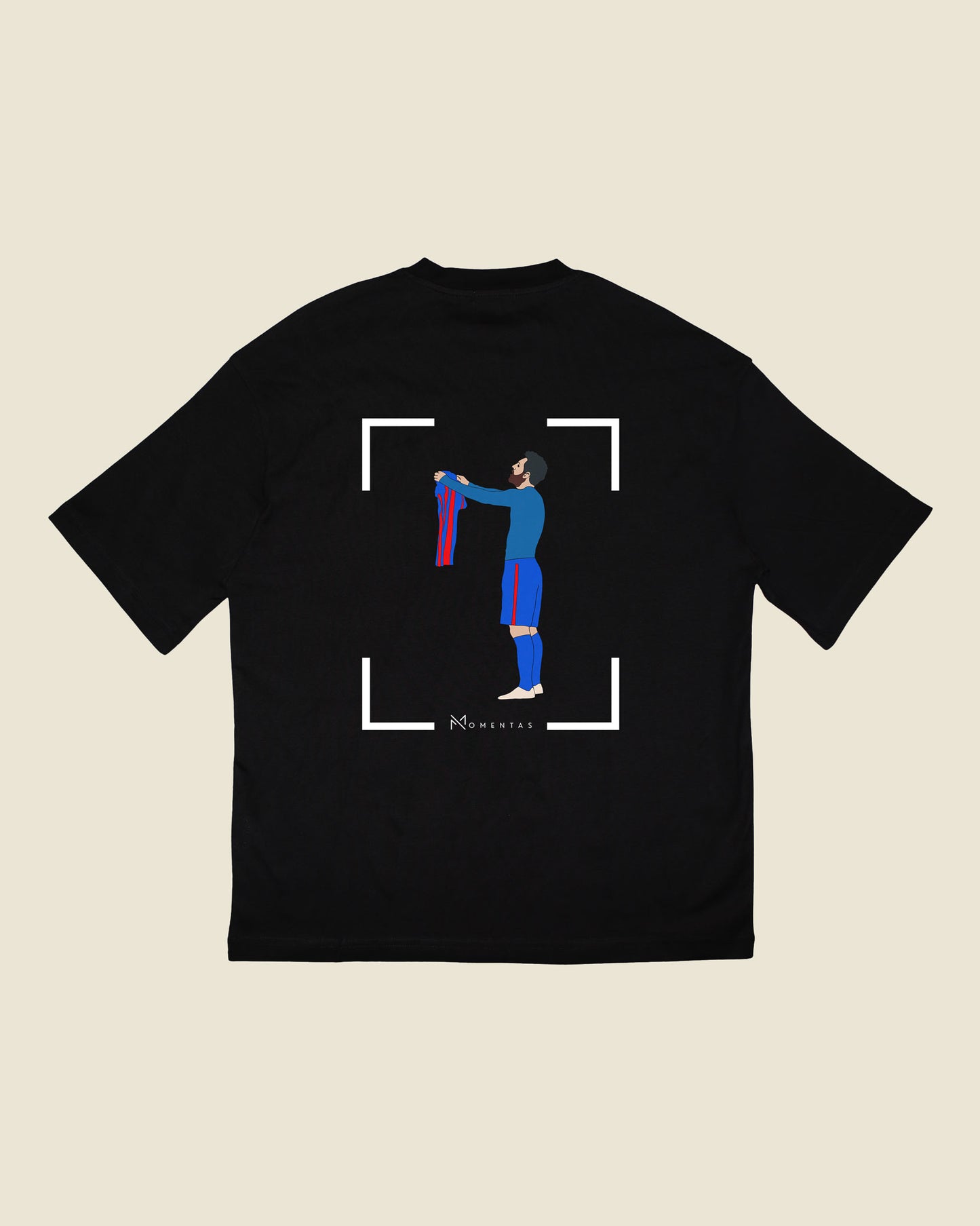 fodboldtrøje lionel messi fc barcelona, sort oversized t-shirt ryg