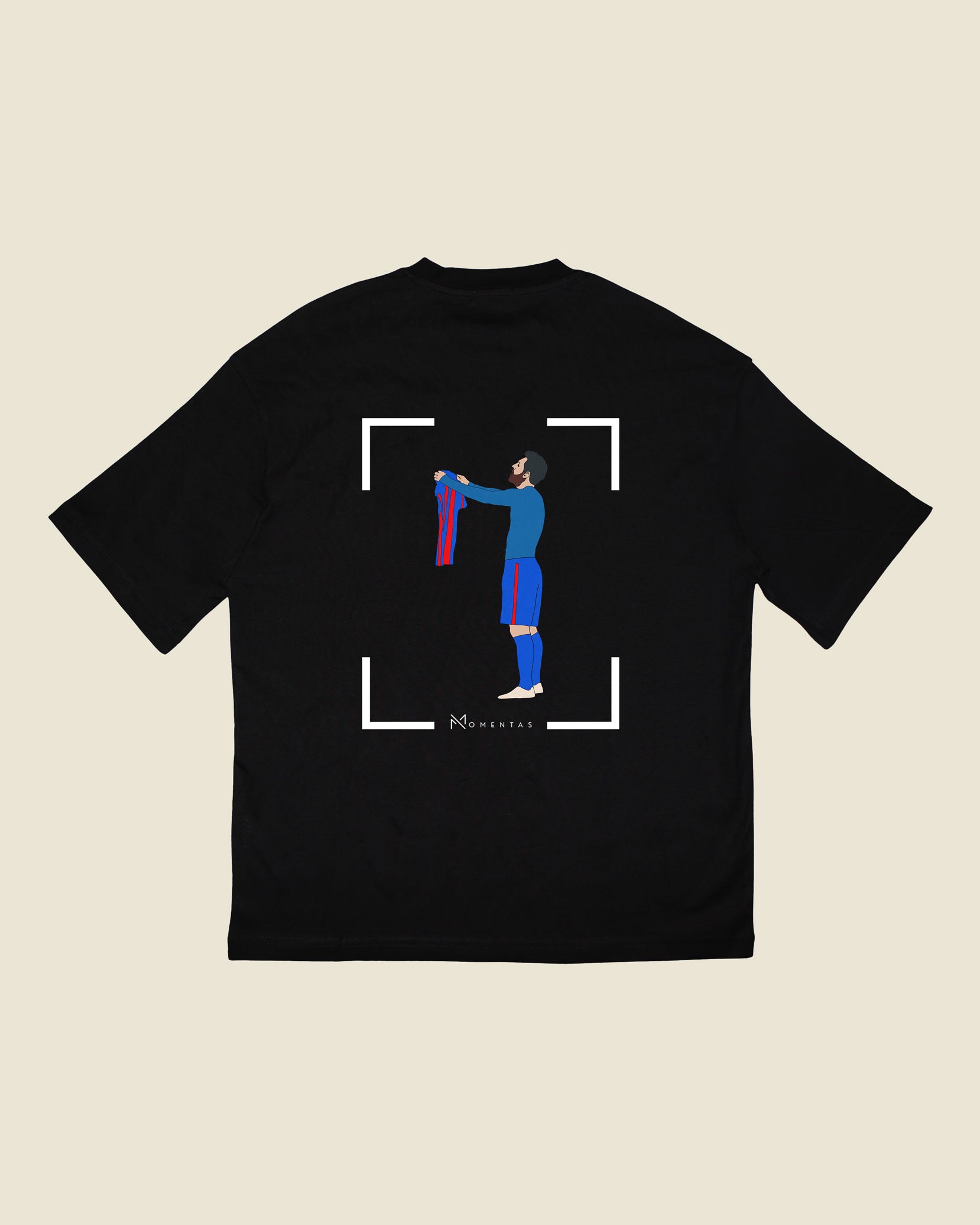 fodboldtrøje lionel messi fc barcelona, sort oversized t-shirt ryg