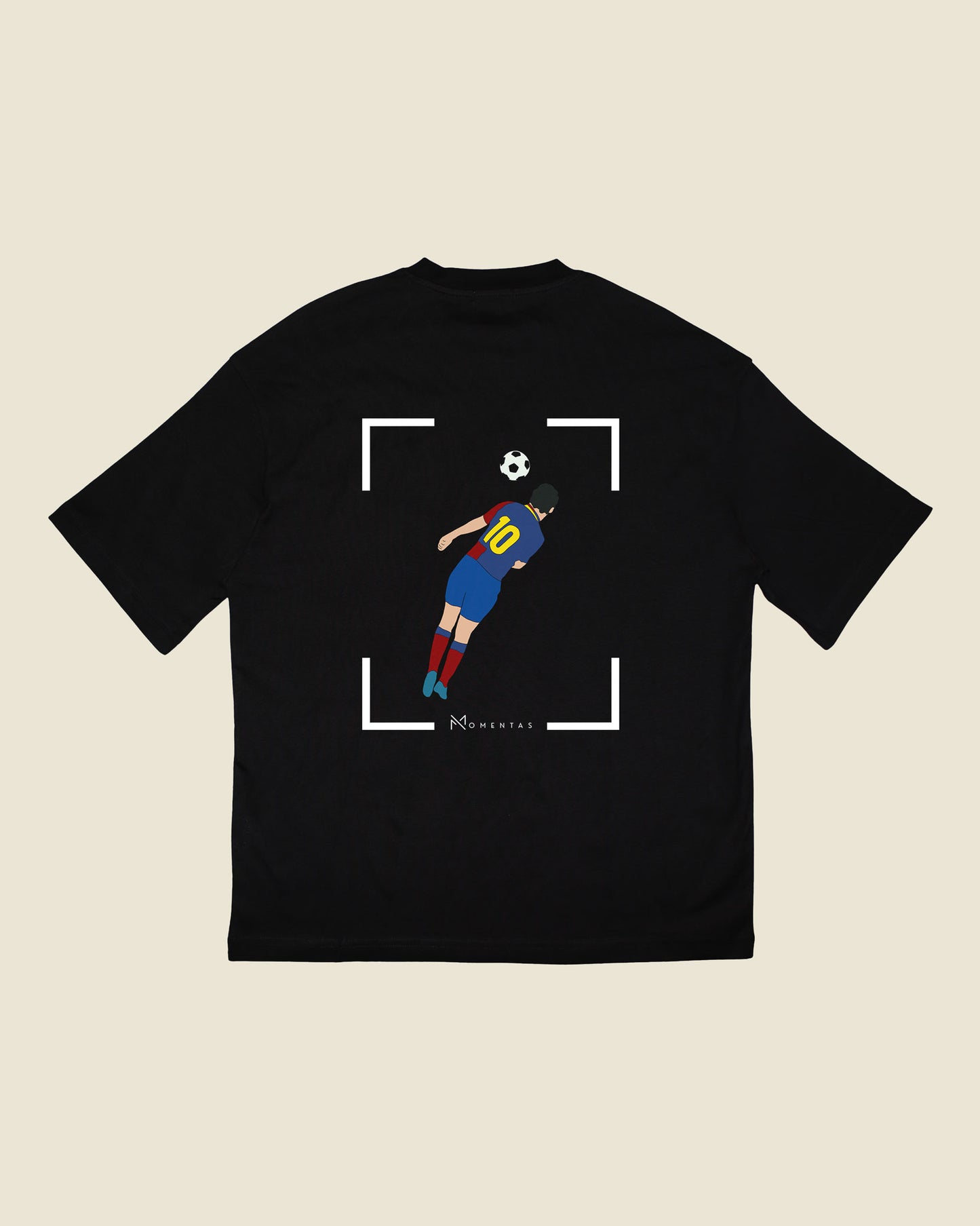 fodboldtrøje lionel messi fc barcelona, sort oversized t-shirt ryg
