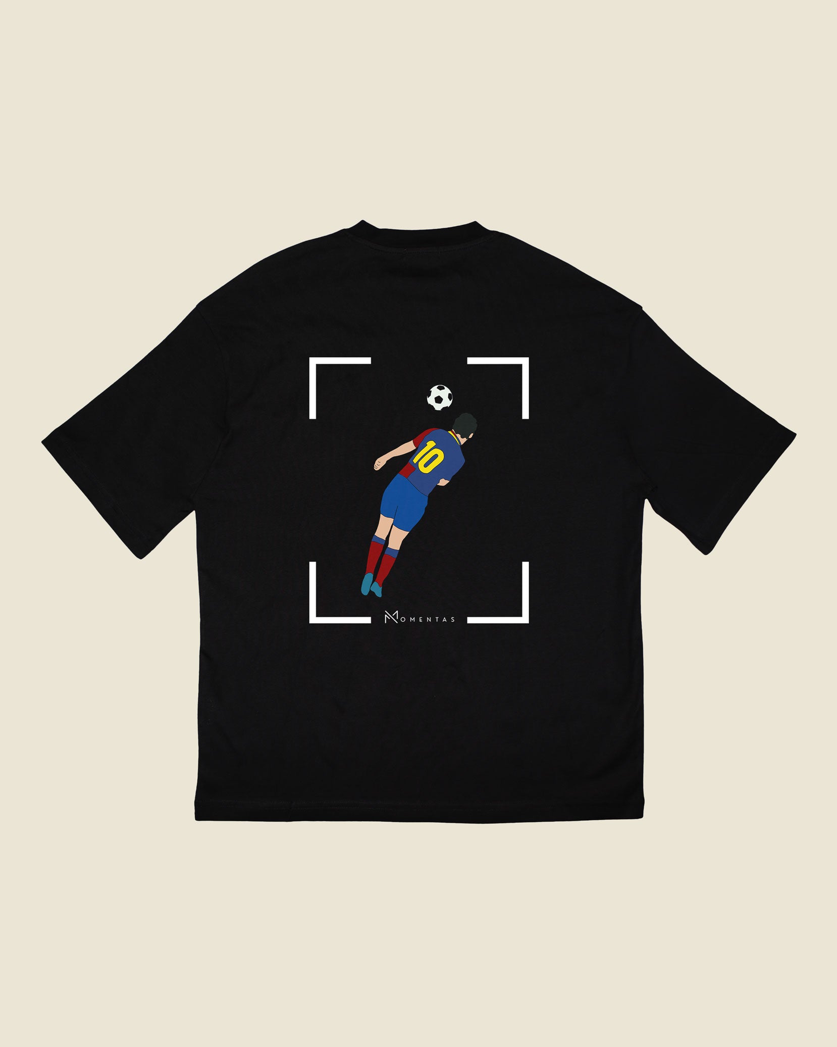 fodboldtrøje lionel messi fc barcelona, sort oversized t-shirt ryg