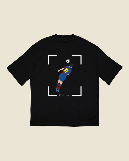 fodboldtrøje lionel messi fc barcelona, sort oversized t-shirt ryg