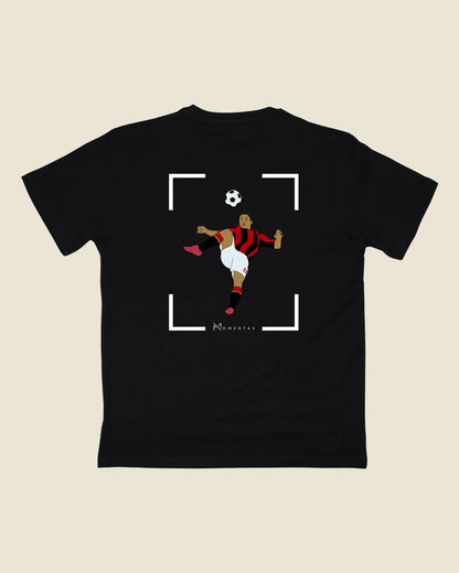 fodboldtrøje zlatan ibrahimovic ac milan, sort t-shirt ryg
