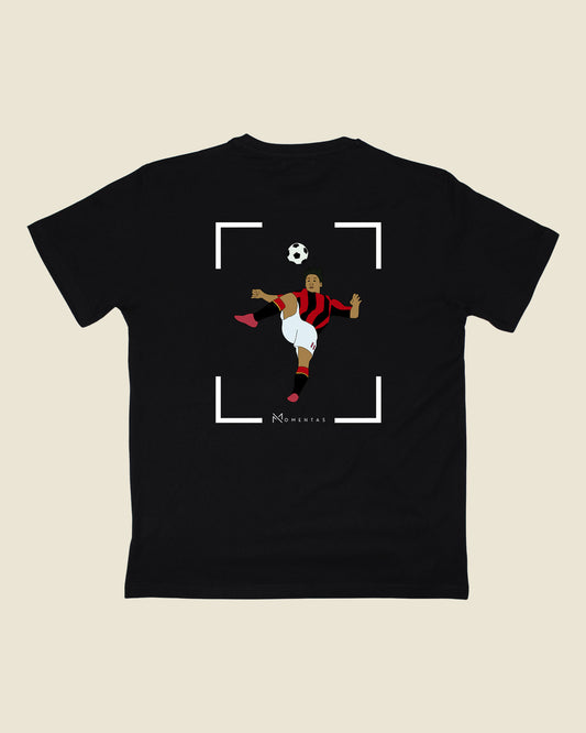 fodboldtrøje zlatan ibrahimovic ac milan, sort t-shirt ryg