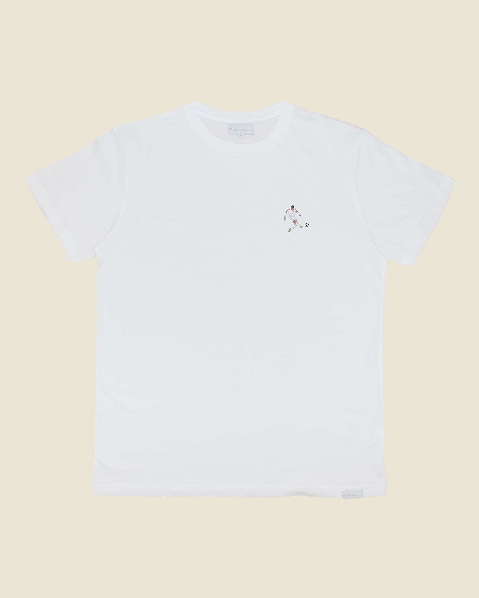 fodboldtrøje andreas christensen danmark, hvid t-shirt front