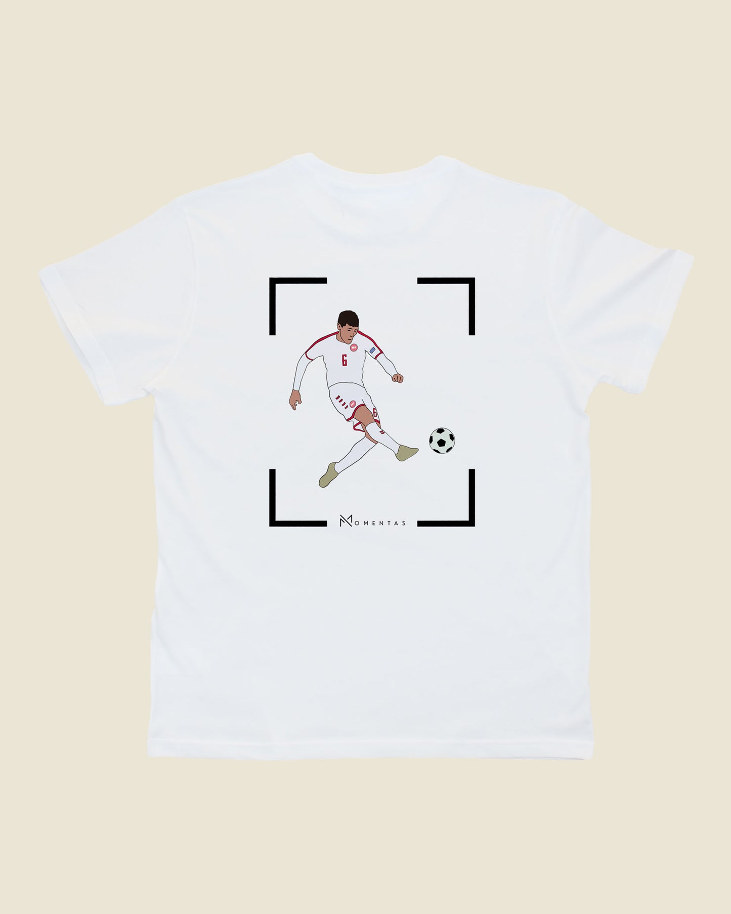 fodboldtrøje andreas christensen danmark, hvid t-shirt ryg
