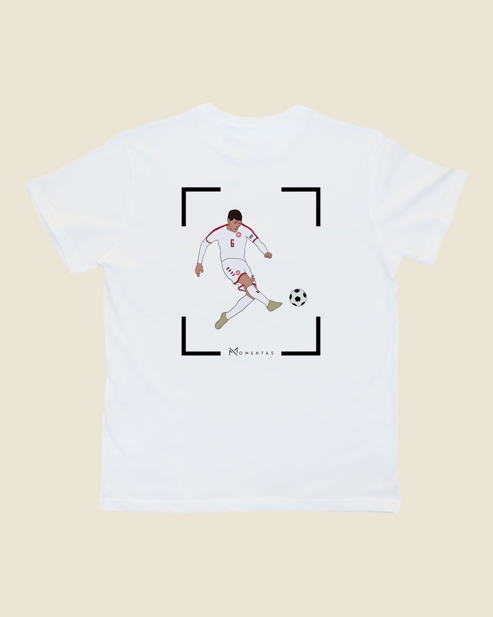 fodboldtrøje andreas christensen danmark, hvid t-shirt ryg