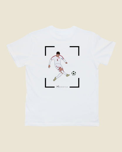 fodboldtrøje andreas christensen danmark, hvid t-shirt ryg
