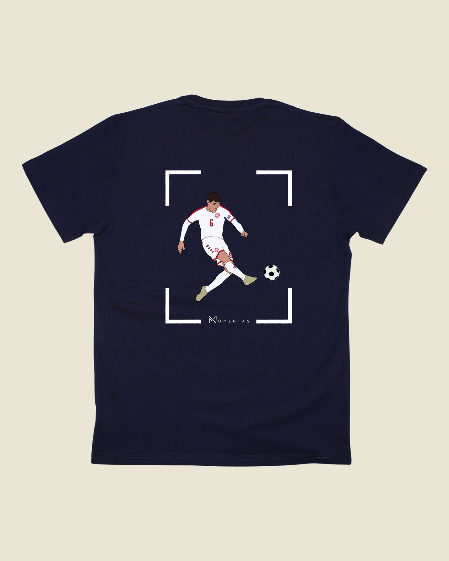 fodboldtrøje andreas christensen danmark, navyblå t-shirt ryg