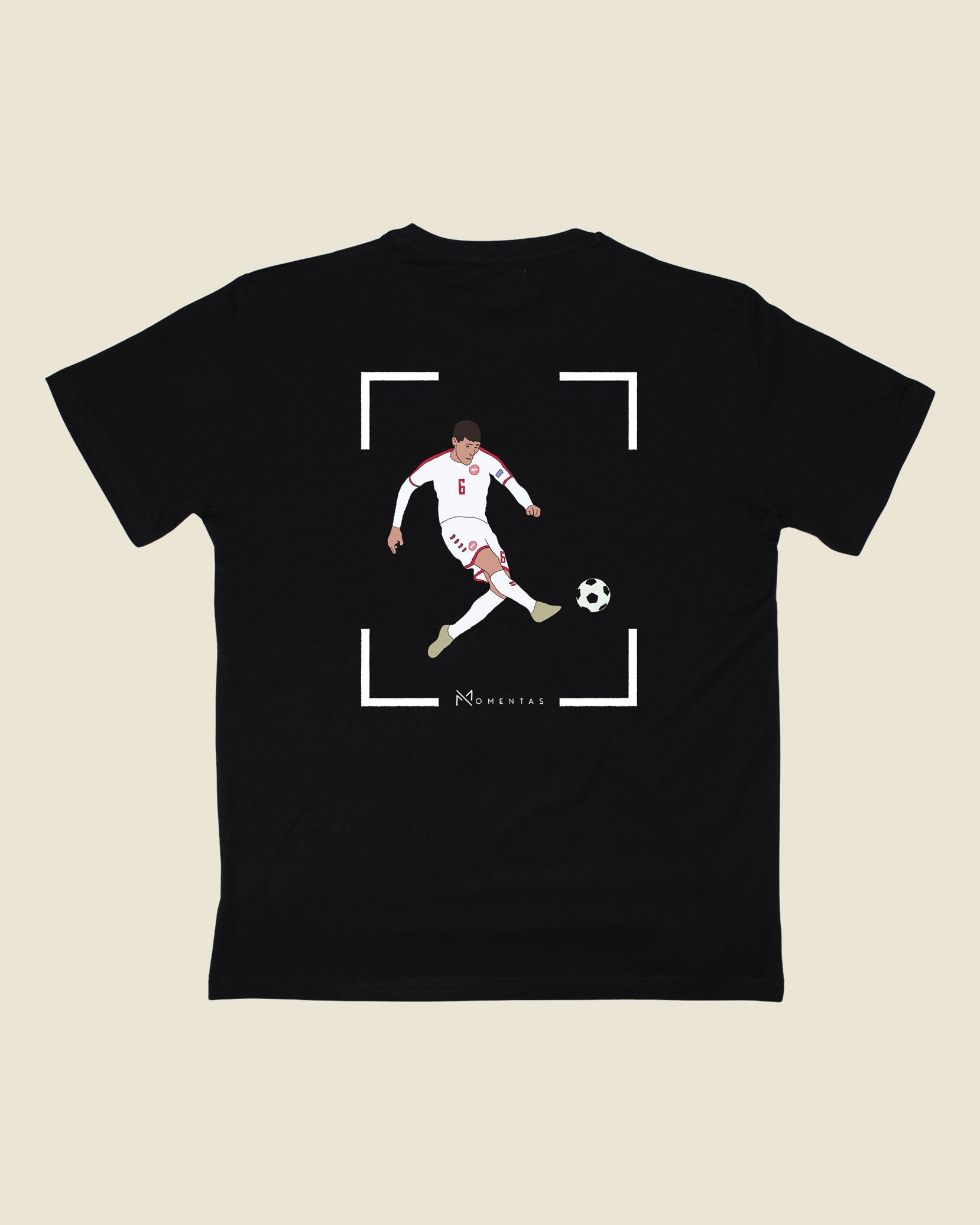 fodboldtrøje andreas christensen danmark, sort t-shirt ryg