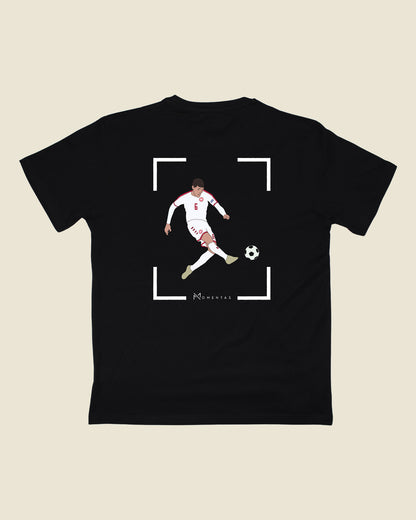 fodboldtrøje andreas christensen danmark, sort t-shirt ryg