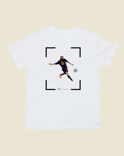 fodboldtrøje andres iniesta spanien, hvid t-shirt ryg
