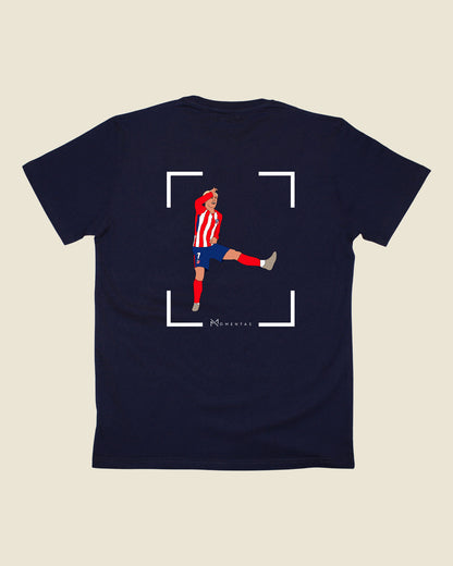 fodboldtrøje antoine griezmann atletico madrid, navyblå t-shirt ryg