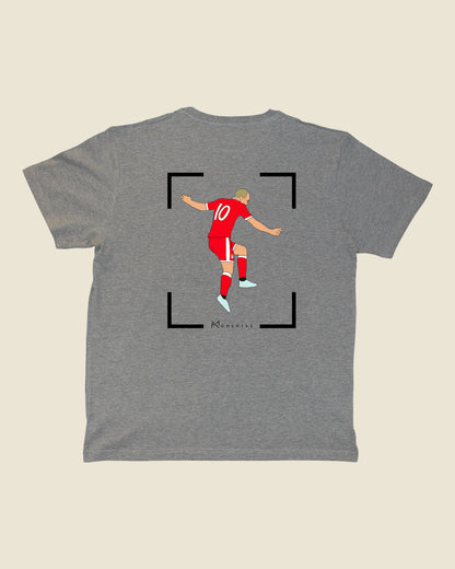 fodboldtrøje arjen robben bayern münchen, grå t-shirt ryg