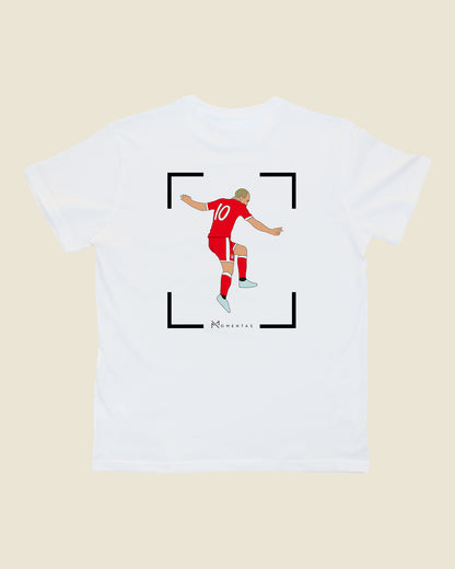 fodboldtrøje arjen robben bayern münchen, hvid t-shirt ryg