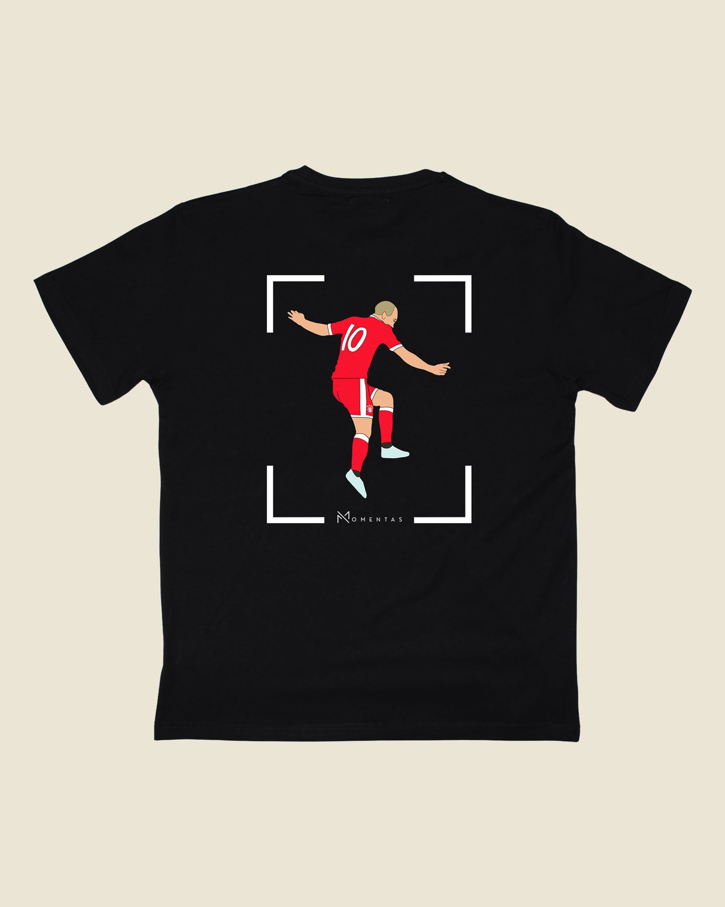 fodboldtrøje arjen robben bayern münchen, sort t-shirt ryg