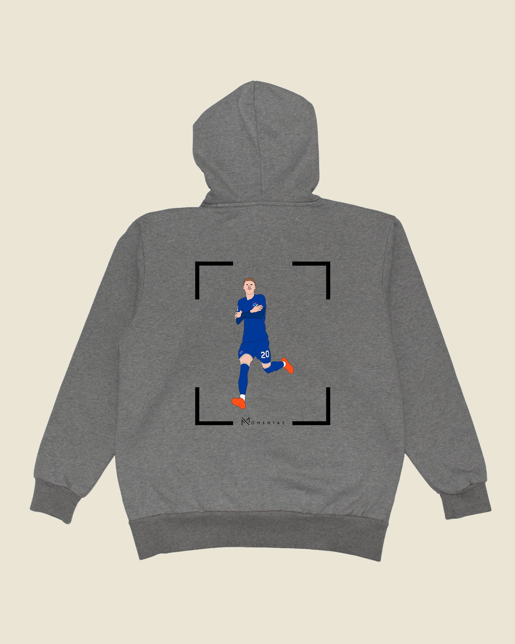 fodboldtrøje cole palmer chelsea, grå hoodie ryg