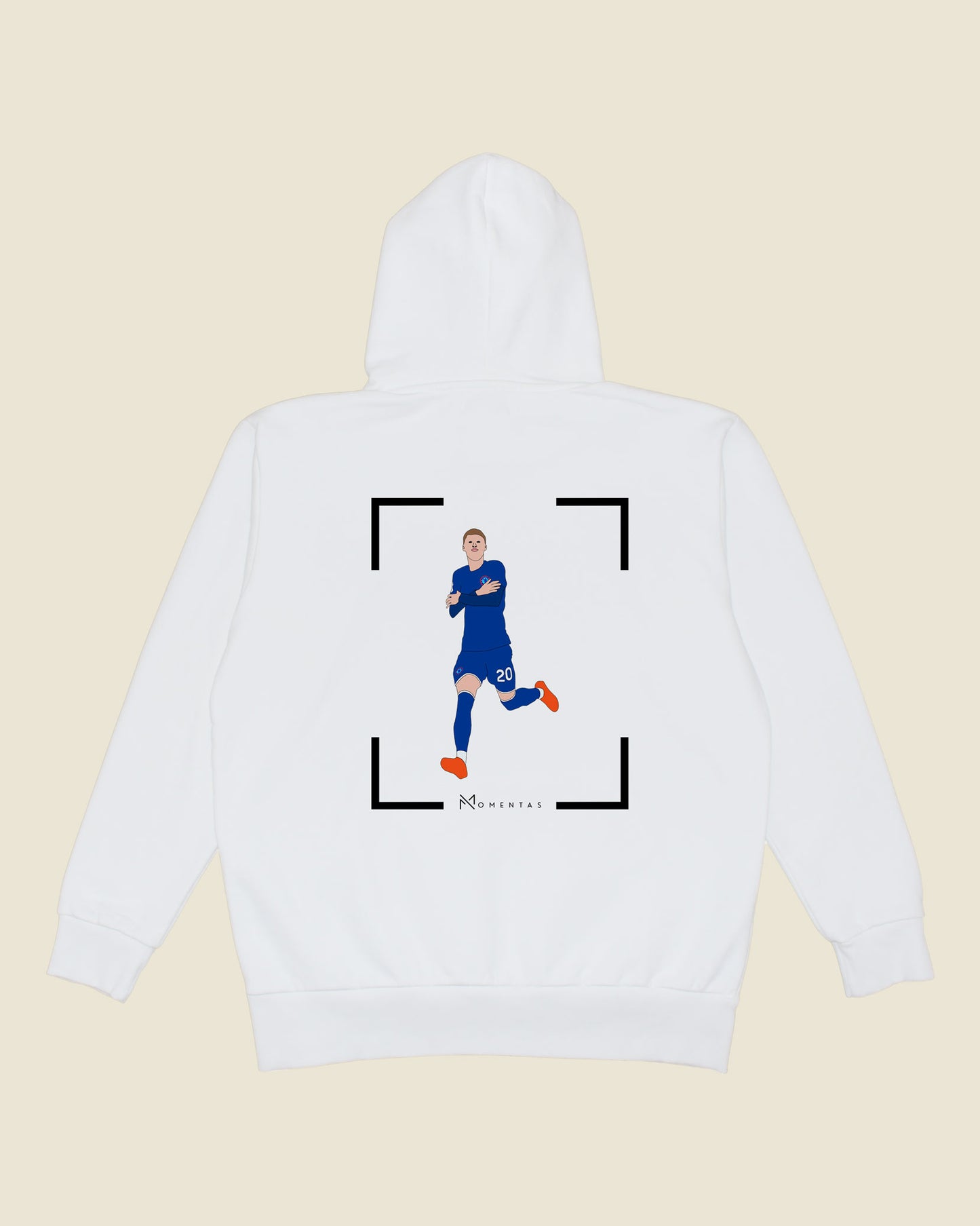 fodboldtrøje cole palmer chelsea, hvid hoodie ryg