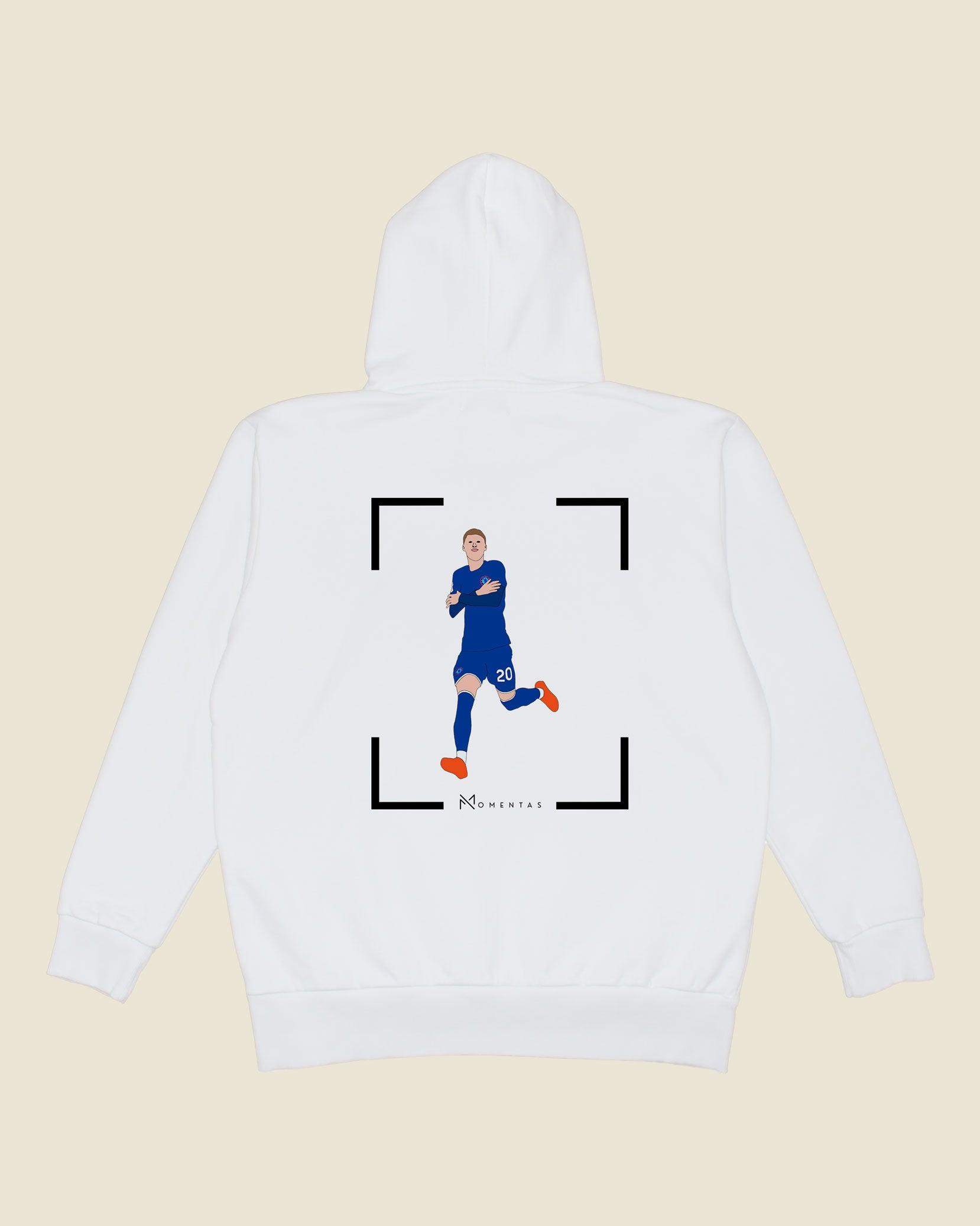 fodboldtrøje cole palmer chelsea, hvid hoodie ryg