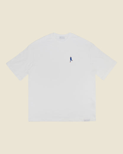 fodboldtrøje cole palmer chelsea, hvid oversized t-shirt front