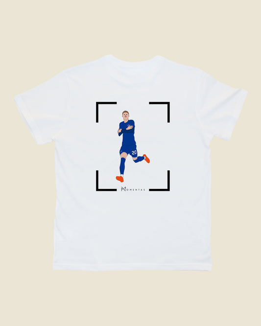 fodboldtrøje cole palmer chelsea, hvid t-shirt ryg
