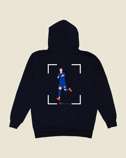 fodboldtrøje cole palmer chelsea, navyblå hoodie ryg
