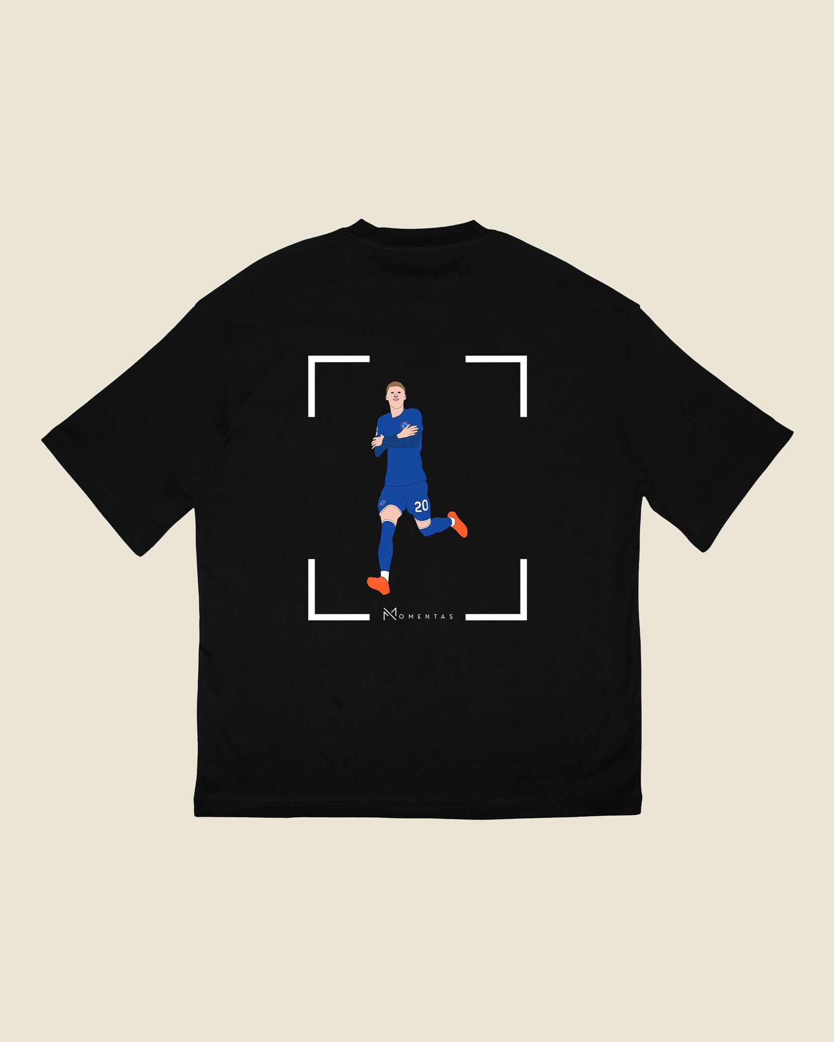 fodboldtrøje cole palmer chelsea, sort oversized t-shirt ryg