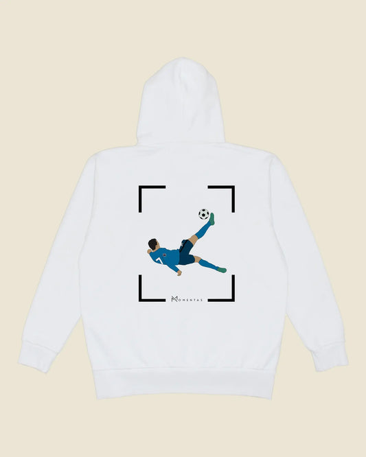fodboldtrøje cristiano ronaldo real madrid, hvid hoodie ryg