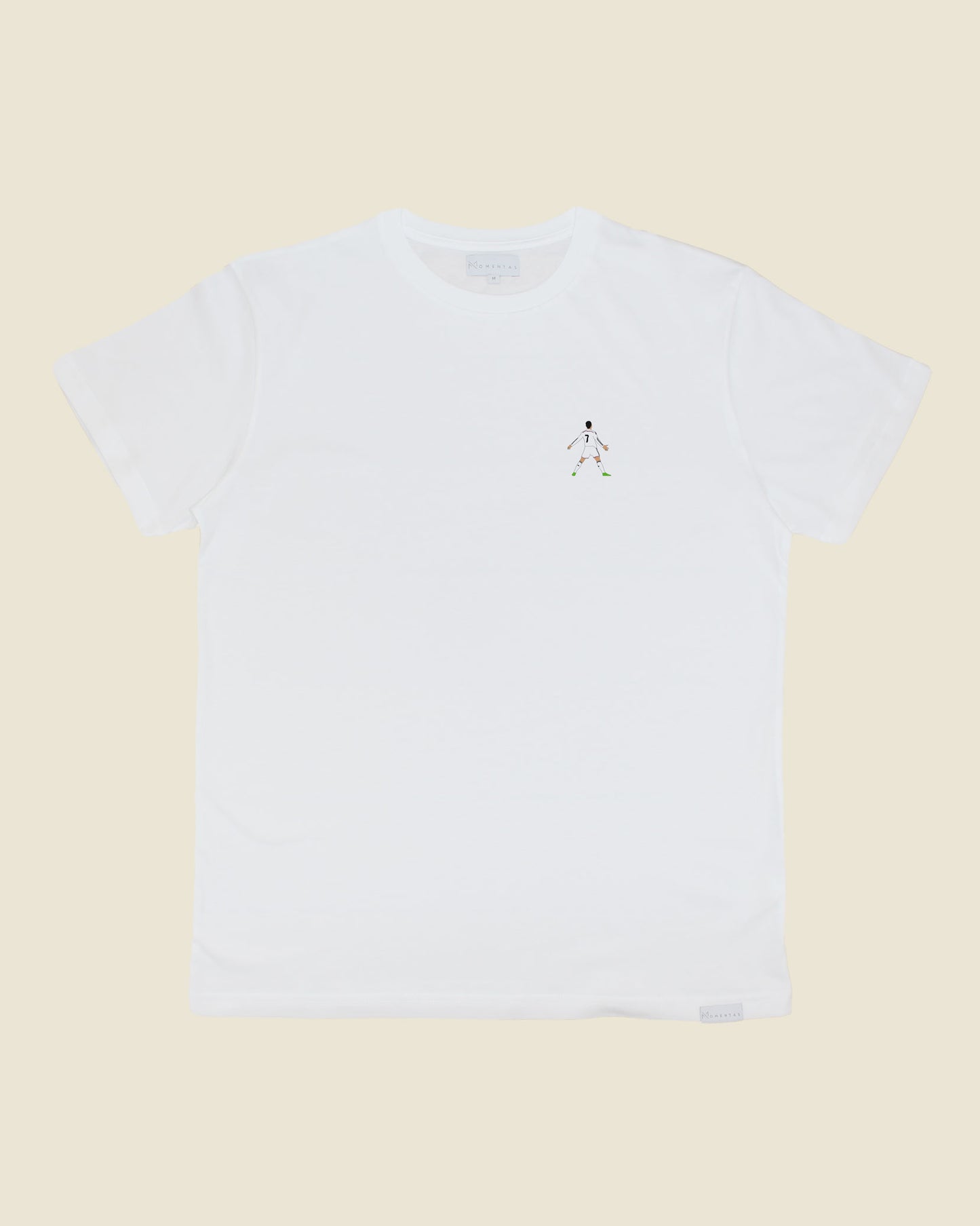 fodboldtrøje cristiano ronaldo real madrid, hvid t-shirt front-1