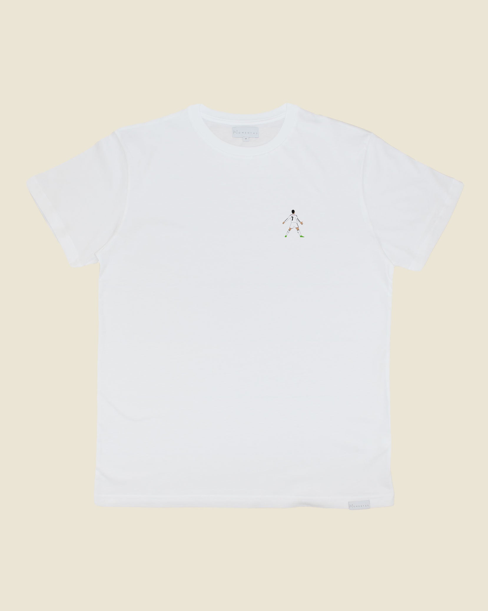 fodboldtrøje cristiano ronaldo real madrid, hvid t-shirt front-1