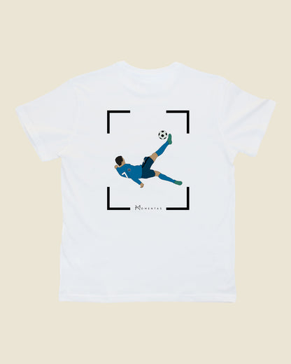 fodboldtrøje cristiano ronaldo real madrid, hvid t-shirt ryg