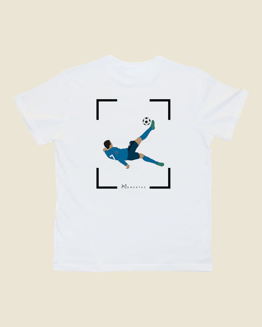 fodboldtrøje cristiano ronaldo real madrid, hvid t-shirt ryg