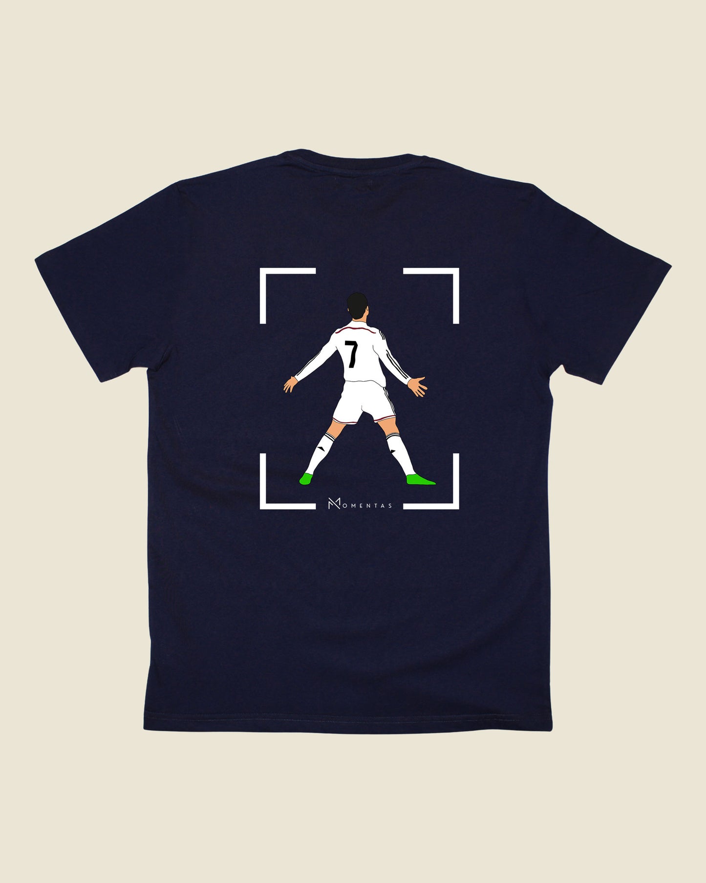 fodboldtrøje cristiano ronaldo real madrid, navyblå t-shirt ryg-1