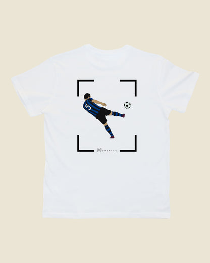 fodboldtrøje dejan stankovic inter, hvid t-shirt ryg