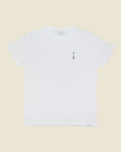 fodboldtrøje dele alli england, hvid t-shirt front