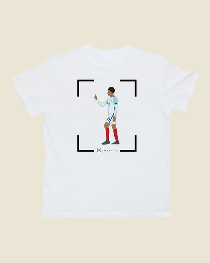 fodboldtrøje dele alli england, hvid t-shirt ryg