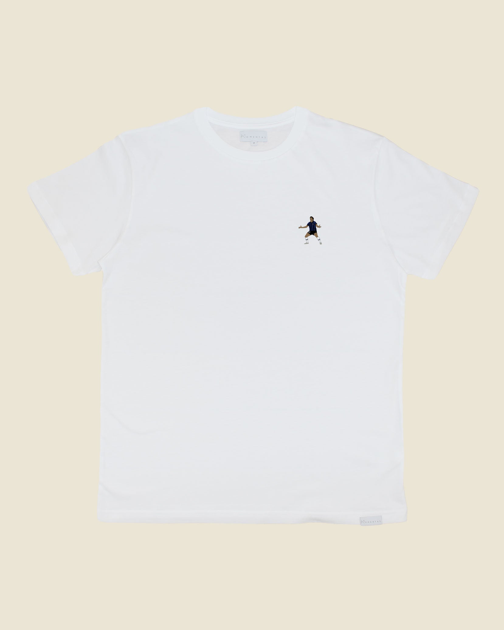 fodboldtrøje diego milito inter, hvid t-shirt front