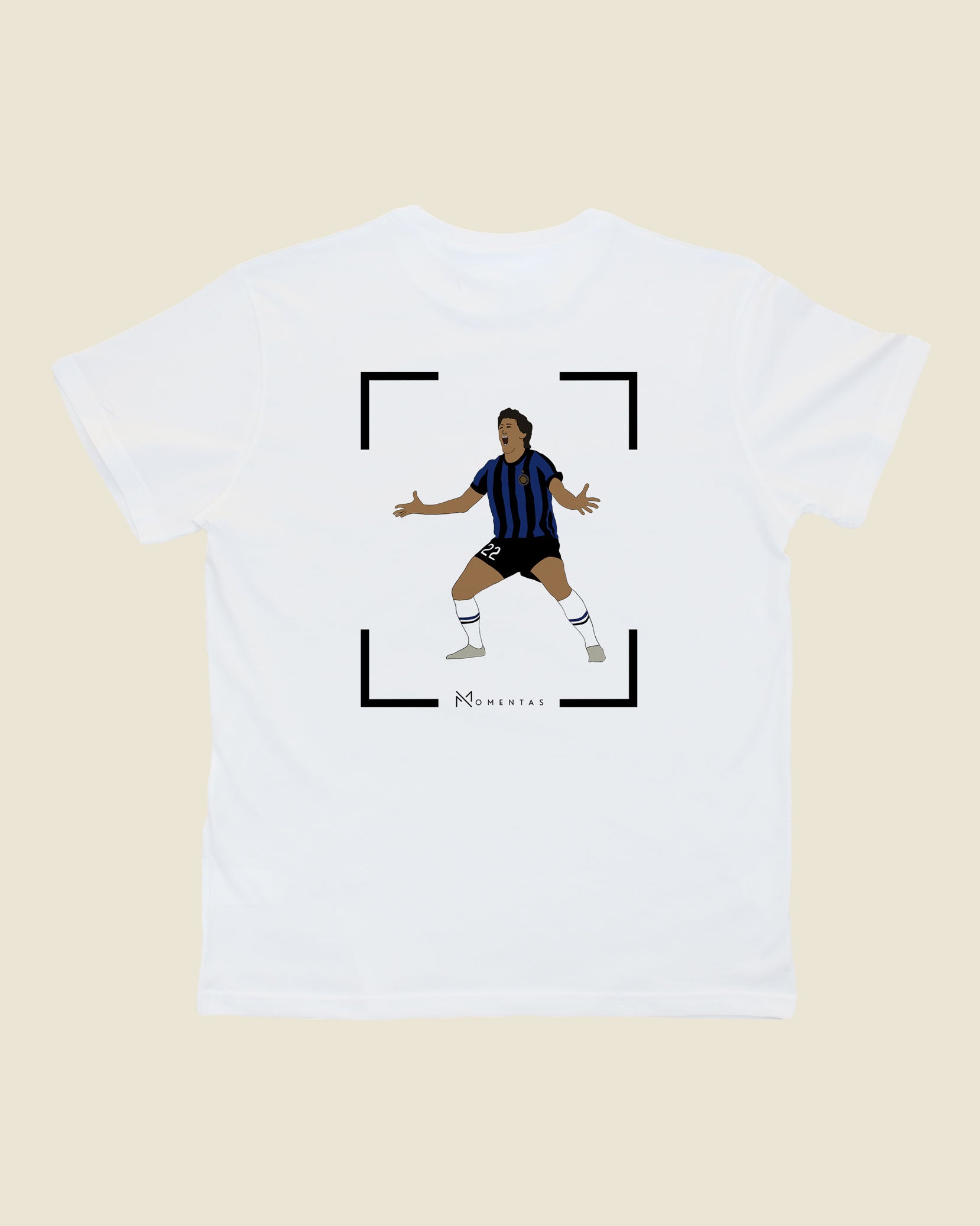 fodboldtrøje diego milito inter, hvid t-shirt ryg