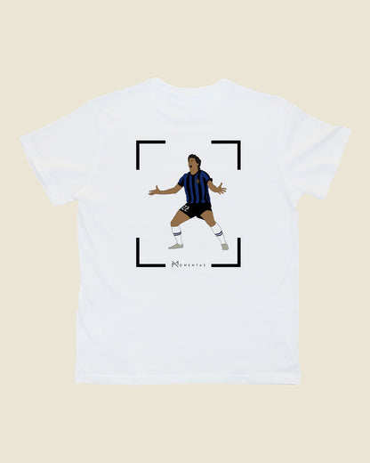 fodboldtrøje diego milito inter, hvid t-shirt ryg